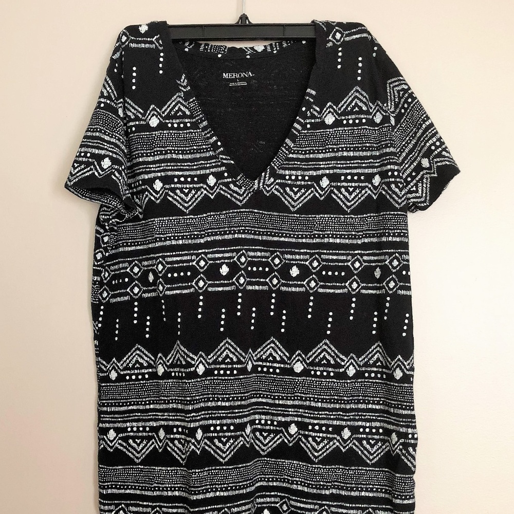 Black and White Screen Print Shirt